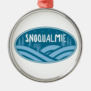 Snoqualmie Washington Outdoors Metal Ornament