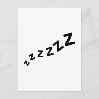 Snore zzz postcard