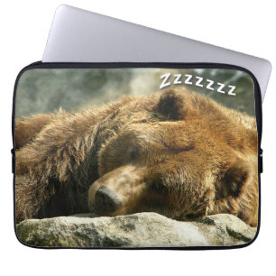 Snoring Bear Laptop Sleeve