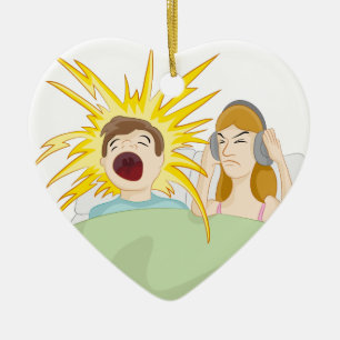 Snoring Husband Ceramic Ornament