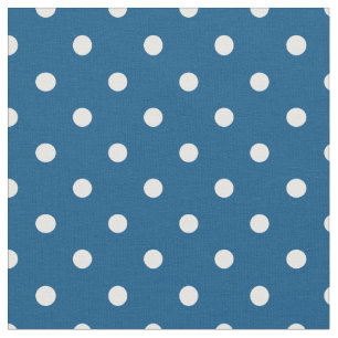 Snorkel Blue & White Polka Dot Fabric