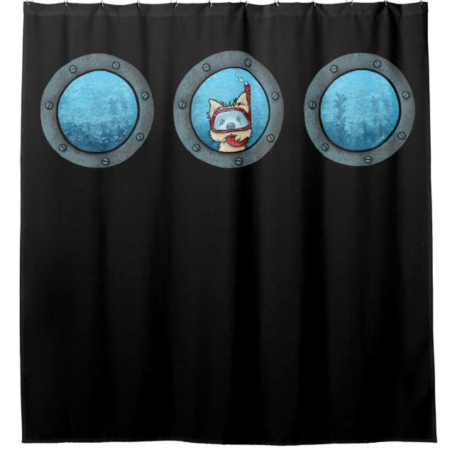 Snorkel Cairn Porthole rideau de douche (Devant)