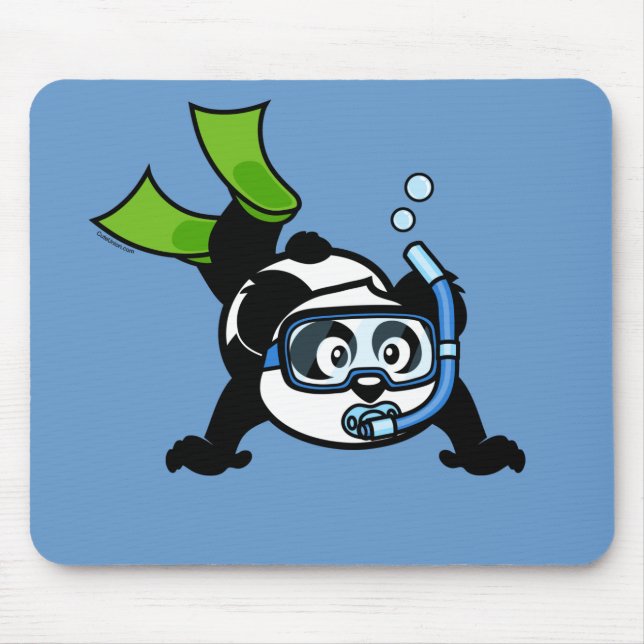 Snorkel Panda Mouse Pad (Front)