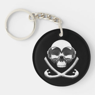 Snorkelling and Scuba Diving Pirate Skull Flag Keychain