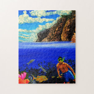 Snorkelling at Black Rock Jigsaw Puzzle