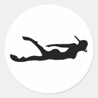 Snorkelling Classic Round Sticker