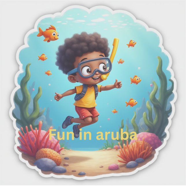 Snorkelling fun in aruba (Front)