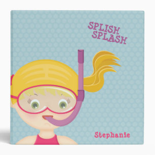 Snorkelling Girl Beach Party Binder