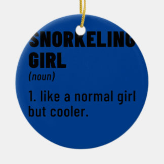 Snorkelling Girl Noun Definition Diver Scuba Ceramic Ornament