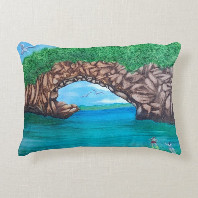 Snorkelling in Paradise Accent Pillow (Front)