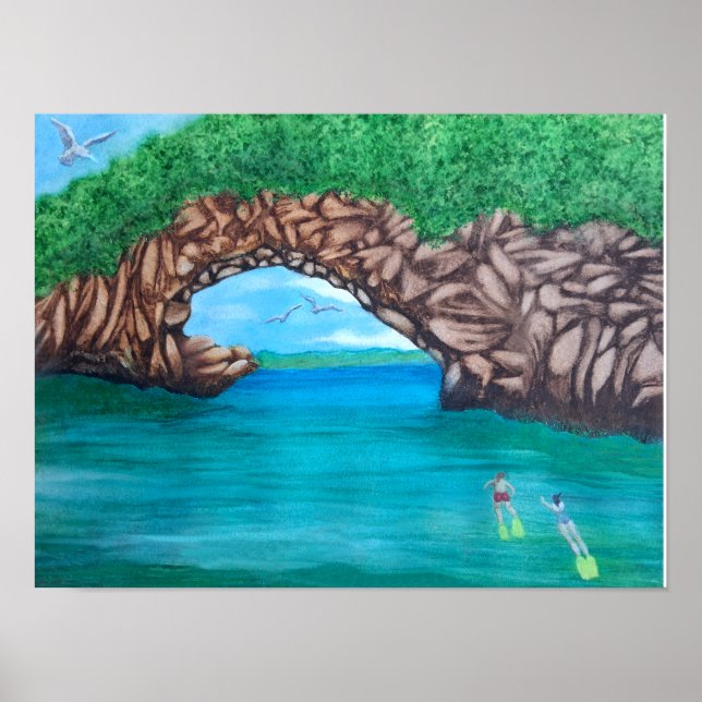 Snorkelling in Paradise Poster (Front)