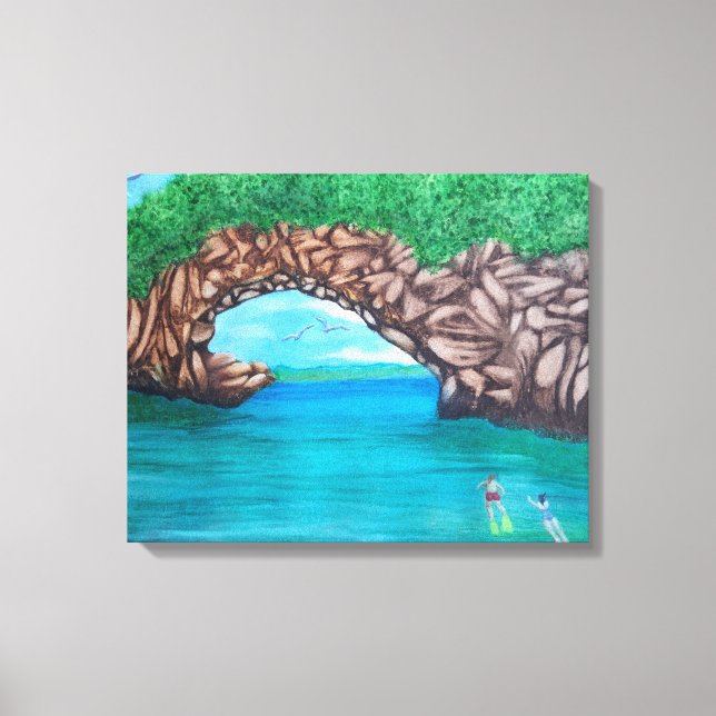 Snorkelling in Paradise Stretched Canvas Print (Front)