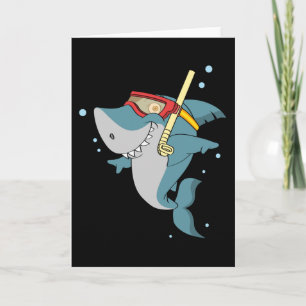 Snorkelling shark card