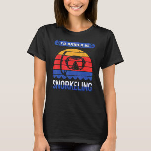 Snorkelling Swimmer Retro Vintage Sport Snorkeler T-Shirt