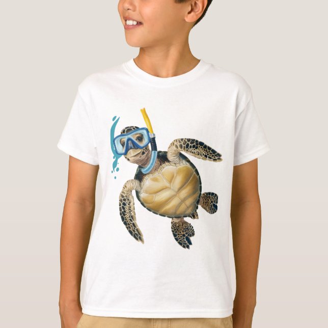 Snorkelling Turtle Adventure T-Shirt (Front)