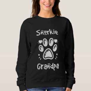 Snorkie Grandpa Miniature Schnauzer Yorkie Mix Gra Sweatshirt