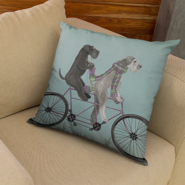 snorted tandem throw pillow (Creator Uploaded)