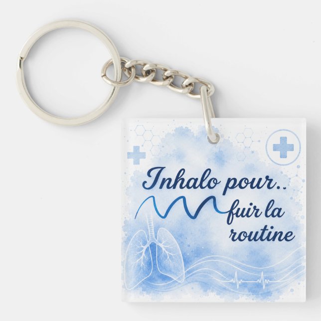 Snorting to escape the routine keychain (Front)