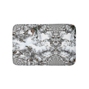 Snow Abstract Bath Mat