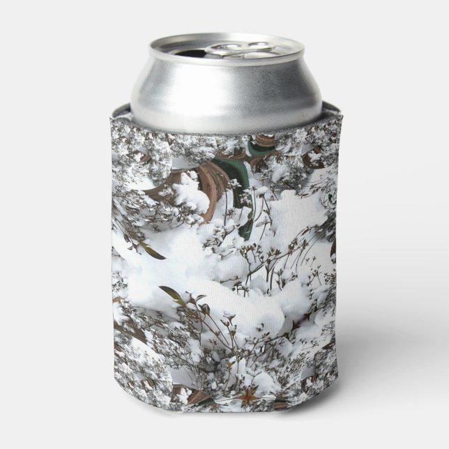 Snow Abstract Can Cooler (Can Front)