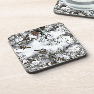 Snow Abstract Coaster