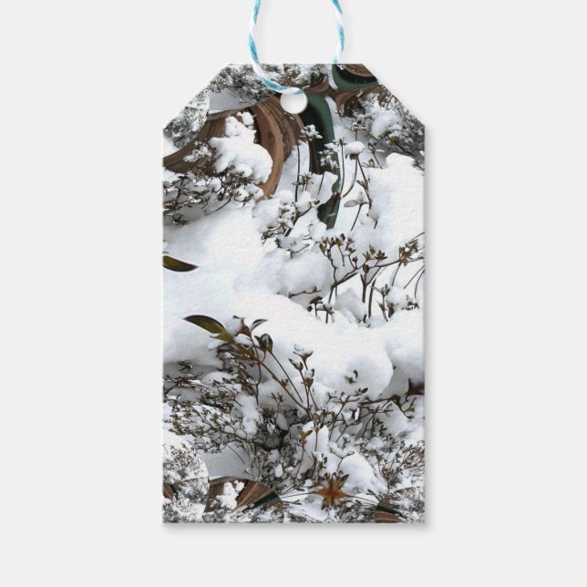 Snow Abstract Gift Tags (Front)
