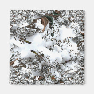 Snow Abstract Magnet