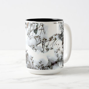 Snow Abstract Two-Tone Coffee Mug