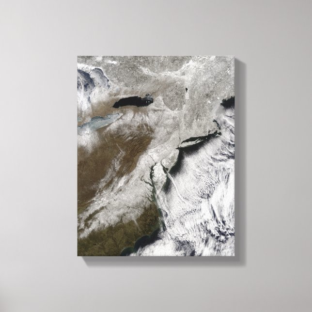 Snow across the northeastern United States Canvas Print (Front)
