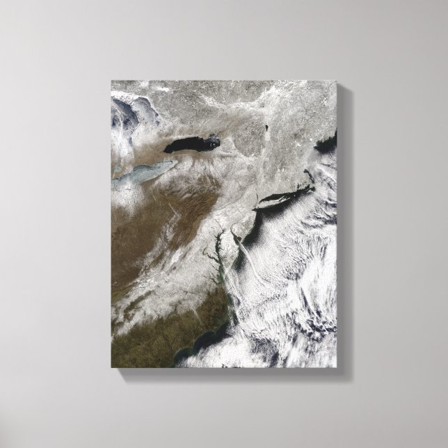 Snow across the northeastern United States Canvas Print (Front)