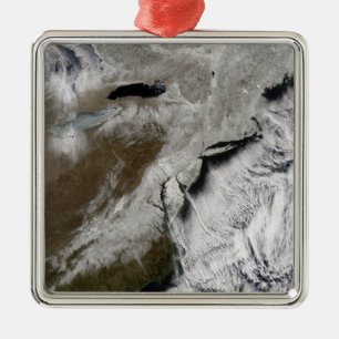 Snow across the northeastern United States Metal Ornament