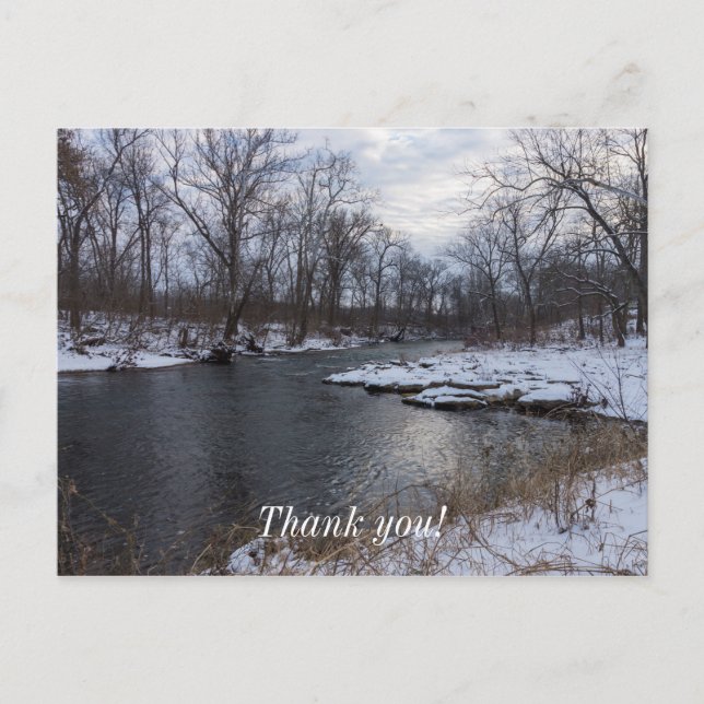 Snow Along James River Postcard (Front)