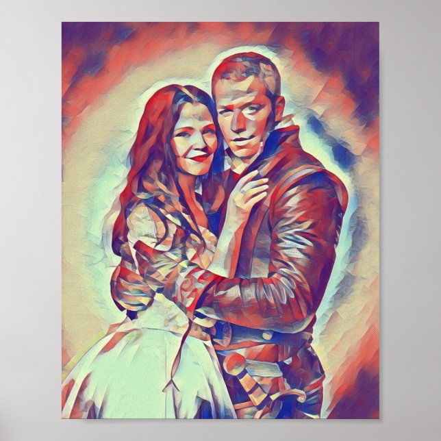 Snow And Charming Art Deco Print (Front)