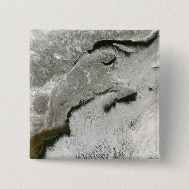 Snow and cloud streets 2 inch square button (Front)