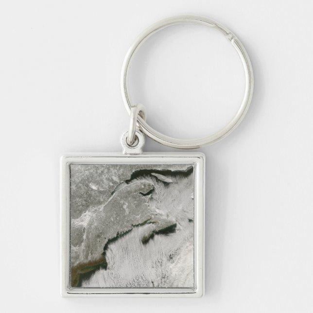 Snow and cloud streets keychain (Front)