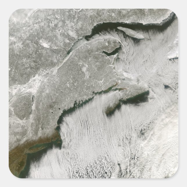 Snow and cloud streets square sticker (Front)