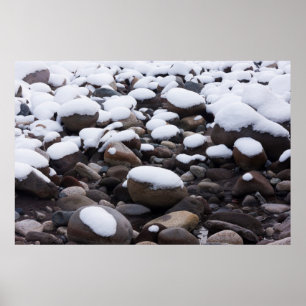 Snow And Rocks, Mt. Rainier National Park Poster