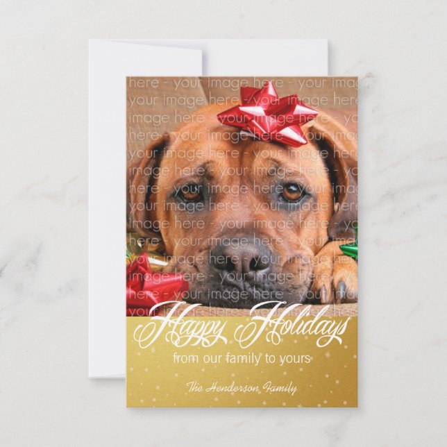 Snow and Sparkles Holiday Photo Cards (Front)