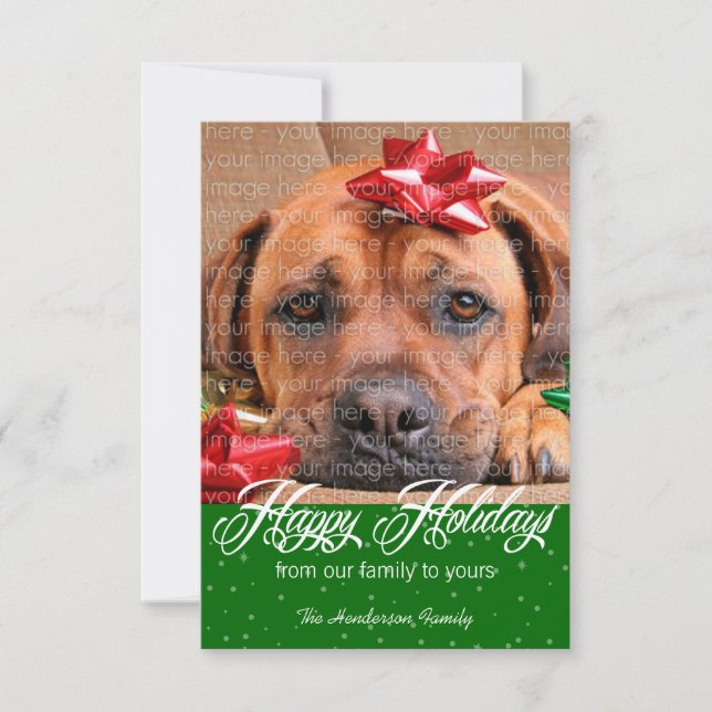 Snow and Sparkles Holiday Photo Cards (Front)