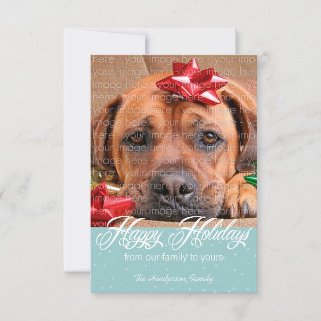 Snow and Sparkles Holiday Photo Cards (Front)