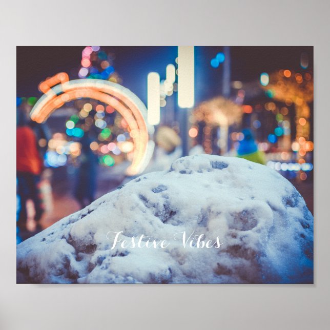 Snow and winter lights poster (Front)