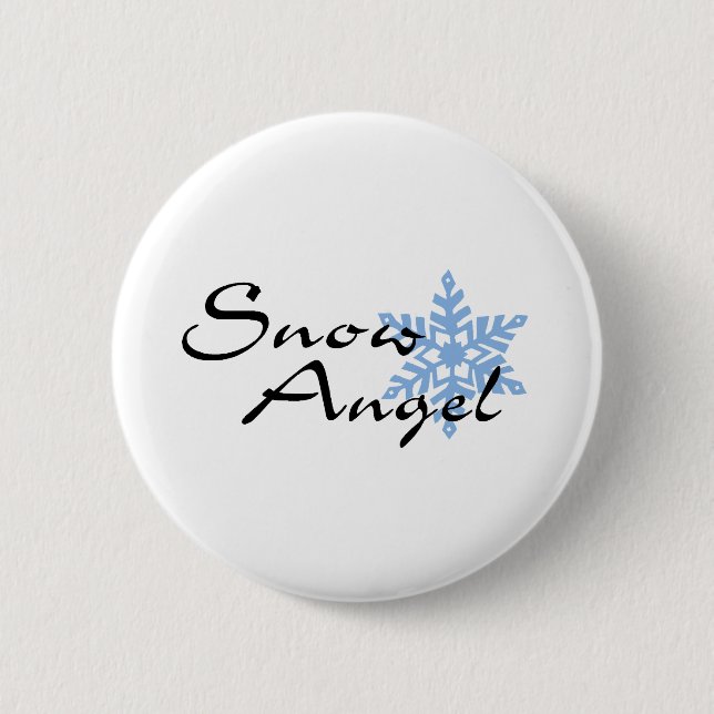 Snow Angel 2 Inch Round Button (Front)