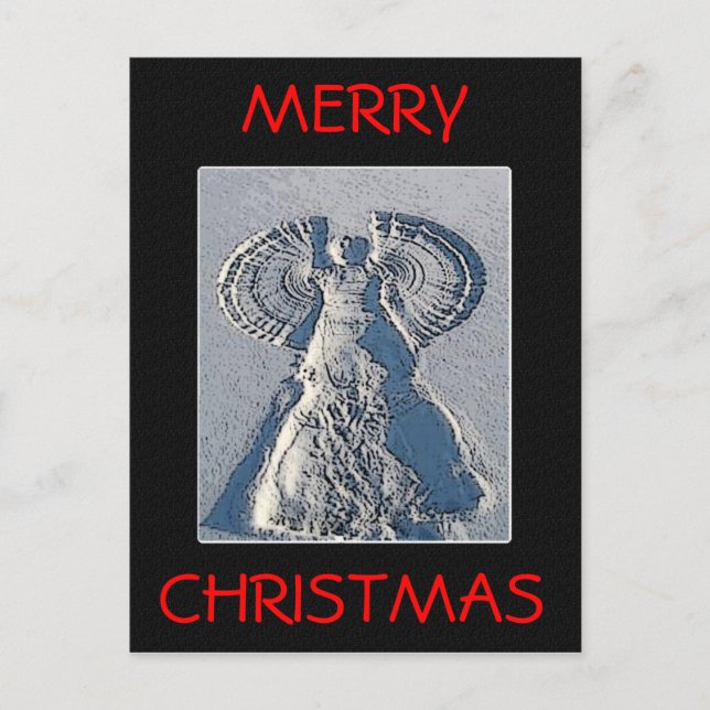 Snow Angel Christmas Postcard (Front)