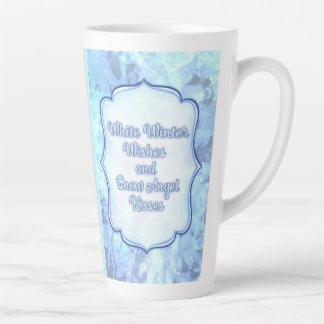 Snow Angel Kisses – Whimsical Winter Greeting Card Latte Mug