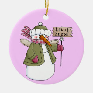 Snow Angel Let it Snow Ornament