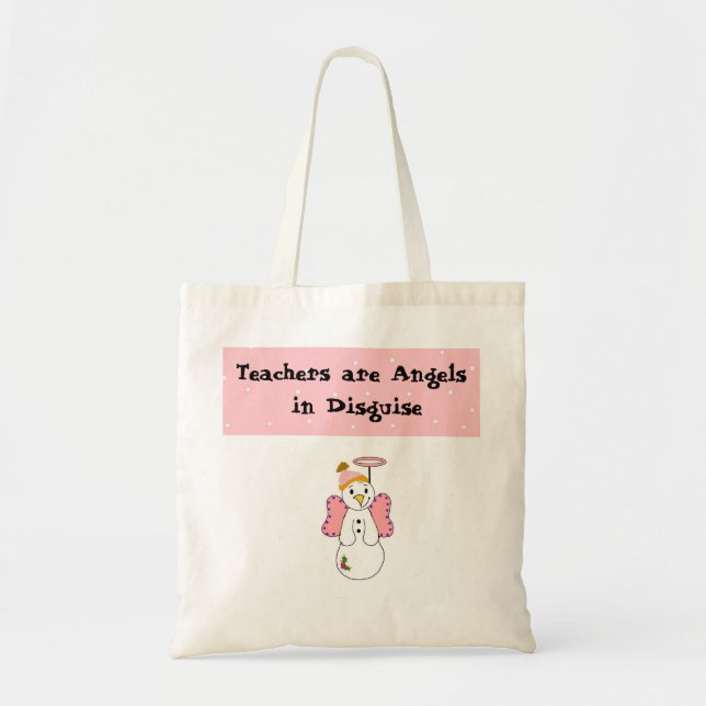 Snow Angel Teachers Design Tote Bag (Front)