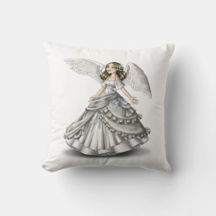 Snow Angel Throw Pillow