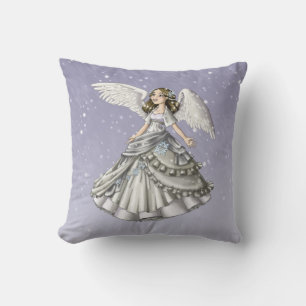 Snow Angel Throw Pillow