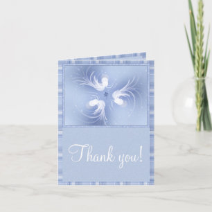 Snow Angels Abstract Art Thank You Card