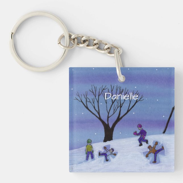 Snow Angels Keychain (Front)